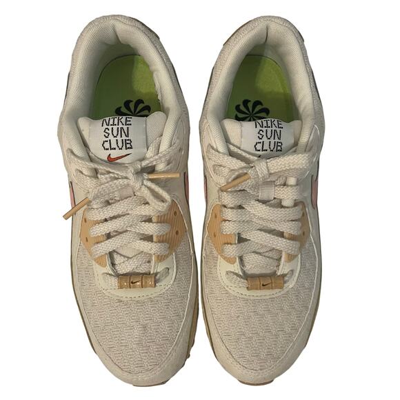 Nike Air Max 90 SE Running Shoes Sun Club DJ9997-101 Womens 9 Sail Arctic Orange - Picture 3 of 13